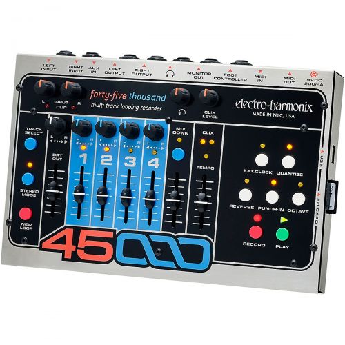  Electro-Harmonix},description:Building on EHXs looper legacy, the 45000 combines the familiar controls of a multi-track digital recorder with state-of-the-art features making it po