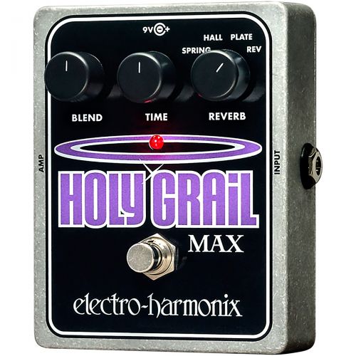  Electro-Harmonix},description:The Holy Grail Max shares the Holy Grails remarkable Spring and Hall reverbs. Then EHX added a Plate reverb, with its wonder fully lush tone, and Reve