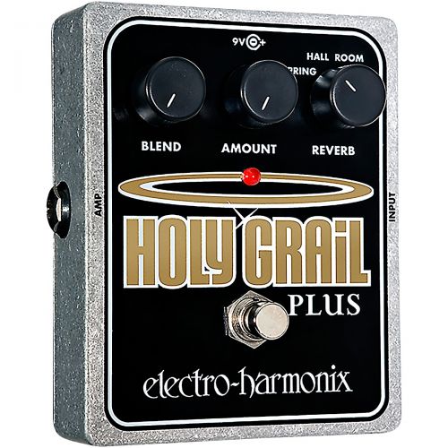  Electro-Harmonix},description:For years the Holy Grail pedal has been the musicians choice for reverb. The Holy Grail Plus Pedal from Electro-Harmonix adds room reverb and a multif