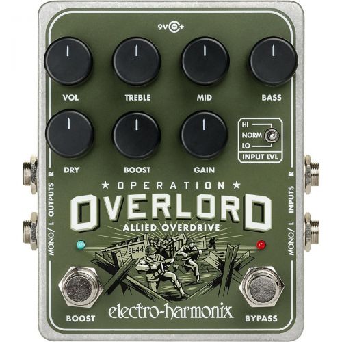  Electro-Harmonix},description:An advanced, feature laden, stereo overdrive and distortion pedal with a broad range of options and controls. With the Operation Overlord whether you