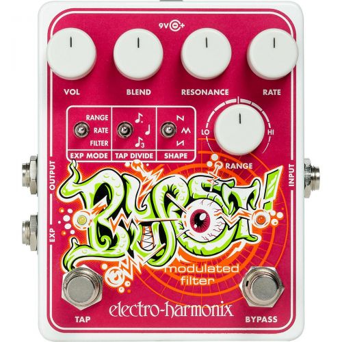  Electro-Harmonix},description:The Blurst is a modulating filter, an effect often used on synthesizers but now designed with for the adventurous guitar player or bassist. It modulat