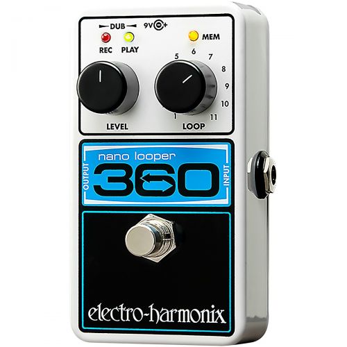  Electro-Harmonix},description:The Electro Harmonix Nano Looper 360 is a ruggedly built, compact and very affordable looping pedal that reflects the attention to great sound and rel