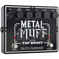 Electro-Harmonix},description:The Electro-Harmonix Metal Muff with Top Boost features 3 powerful EQ bands that are ideal for sculpting mids and a total of 6 controls for shaping so