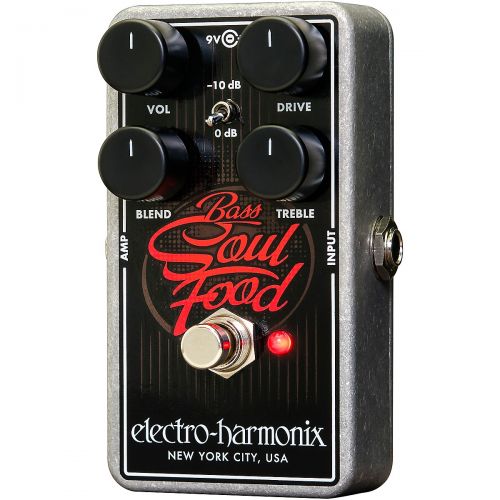  Electro-Harmonix},description:The Bass Soul Food Overdrive Effects Pedal provides natural overdrive and clean boost for the tone conscious player to enhance the original sound of a