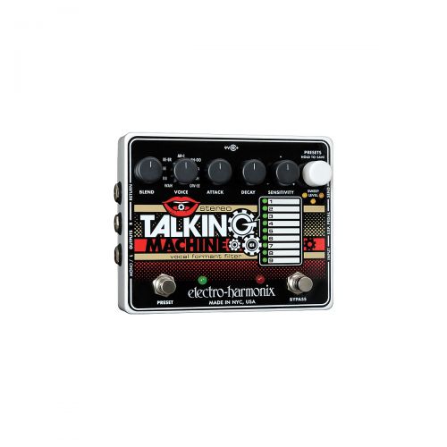  Electro-Harmonix},description:The programmable Stereo Talking Machine Vocal Formant Filter produces creative vowel-shaping that is controlled by the players dynamics. Nine selectab