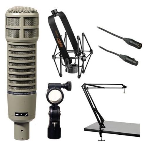  [무료배송]일렉트로보이스 다이나믹마이크 방송 마이크 Electro-Voice RE20 Microphone Kit with Shockmount, Two-Section Broadcast Arm and Microphone Cable