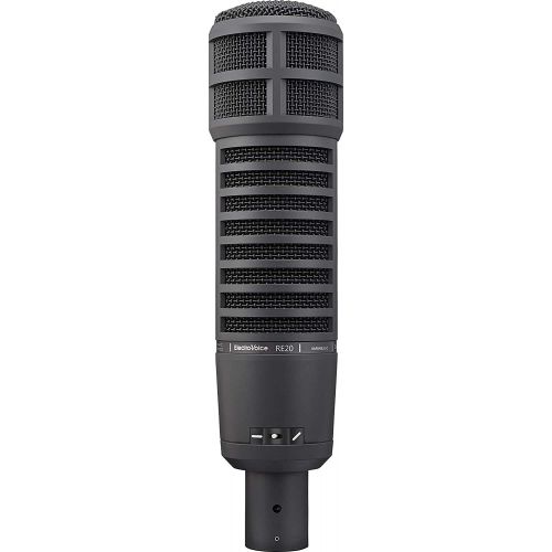  Electro-Voice RE20-BLACK Dynamic Broadcast Announcer Microphone, Black (RE20)