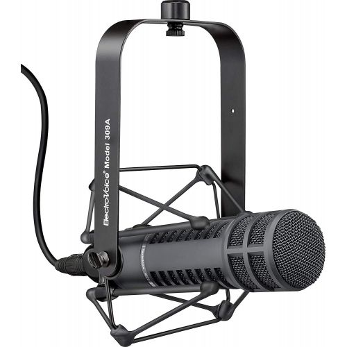  Electro-Voice RE20-BLACK Dynamic Broadcast Announcer Microphone, Black (RE20)