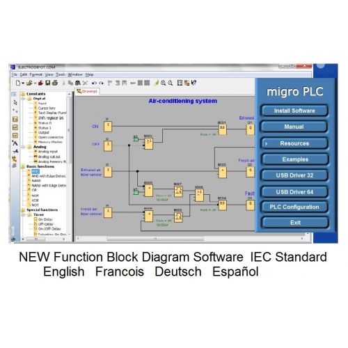  Electrodepot Programming Software GX DEV FX 8.25 1000 steps, ladder logic, Bonus: training course lessons included, CD