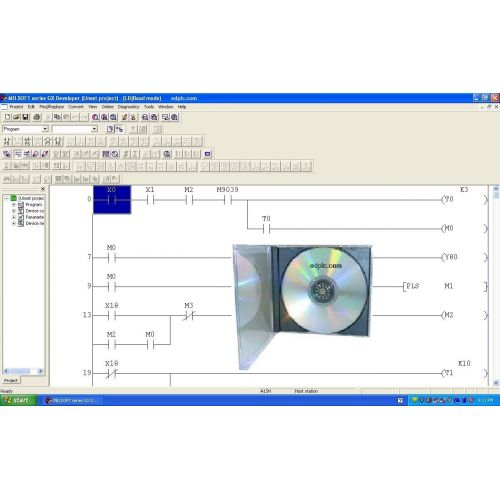  Electrodepot Programming Software GX DEV FX 8.25 1000 steps, ladder logic, Bonus: training course lessons included, CD