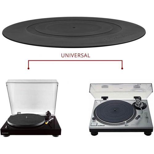  Electrohome Turntable Platter Mat (Black Rubber) - Durable Silicone Design for Vinyl Record Players (PENTRP)