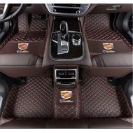 Electronics Custom Fit XPE Leather 3D Full Surrounded Waterproof Car Floor Mats for Cadillac ATS CTS CT6 SRX XT5 XTS Waterproof Non-Slip Carpets (Coffee Color)