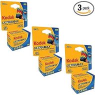 Kodak Ultramax 400 Color Print Film 36 Exp. 35mm DX 400 135-36 (108 Pics) (Pack of 3), Basic