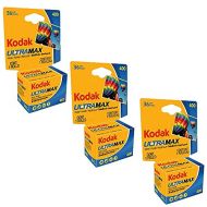 Electronics World Kodak Ultramax 400 Color Print Film 36 Exp. 35mm DX 400 135-36 (108 Pics) (Pack of 3), Basic