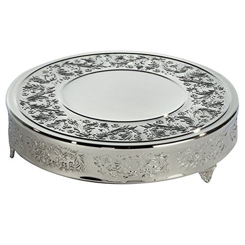  Elegance 89942 18 Plateau Round Cake Stand, Nickel