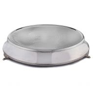 Elegance Round Tapered Wedding Cake Stand/Plateau, Silver Color, 18-Inch