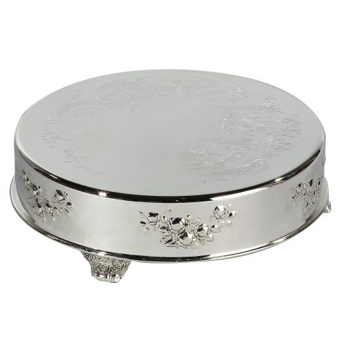  Elegance Silver 89901 Silver Plated Round Cake Stand, 14