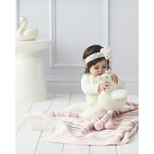  Elegant Baby Swan Knittie Bittie Toy - Ages 6 Months+