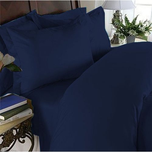  Elegant Comfort 4 Piece 1500 Thread Count Luxury Silky Soft Egyptian Quality Coziest Sheet Set, Queen, Navy