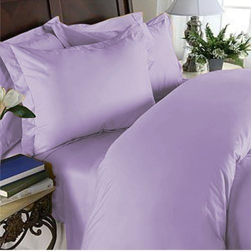  Elegant Comfort 1500 Thread Count Egyptian Quality 4-Piece Bed Sheet Sets, Deep Pockets - Luxurious Wrinkle Free & Fade Resistant, Full, Lilac