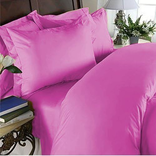  Elegant Comfort 1500 Thread Count Egyptian Quality 4-Piece Bed Sheet Sets, Deep Pockets - Luxurious Wrinkle Free & Fade Resistant, Full, Pink