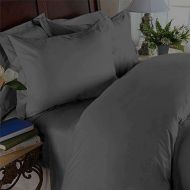 Elegant Comfort 1500 Thread Count Wrinkle Resistant Egyptian Quality Ultra Soft Luxurious 4-Piece Bed Sheet Set, Full, Gray