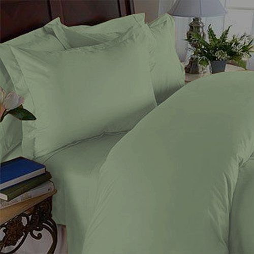  Elegant Comfort 1500 Thread Count Wrinkle & Fade Resistant Egyptian Quality Ultra Soft Luxurious 4-Piece Bed Sheet Set, King, Green
