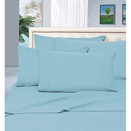  Elegant Comfort Luxury 4-Piece Bed Sheet Set 1500 Thread Count Egyptian Quality Wrinkle,Fade and Stain Resistant Deep Pocket, HypoAllergenic, Queen, Aqua