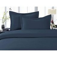 Elegant Comfort Luxury Wrinkle Free & Fade Resistant 1500 Thread Count Egyptian Quality 4-Piece Bed Sheet Set, Deep Pocket, 100 % HypoAllergenic, Queen Size , Navy Blue
