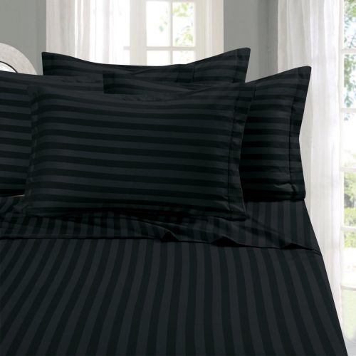  Elegant Comfort Best, Softest, Coziest Stripe Sheets Ever! 1500 Thread Count Egyptian Quality Luxury Silky-Soft Wrinkle & Fade Resistant 4-Piece Bed Sheet Set, Deep Pocket Up to 16