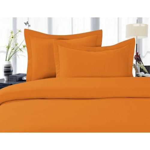  Elegant Comfort 1500 Thread Count Egyptian Quality Super Soft Wrinkle Free 4-Piece Sheet Set, Full, Orange