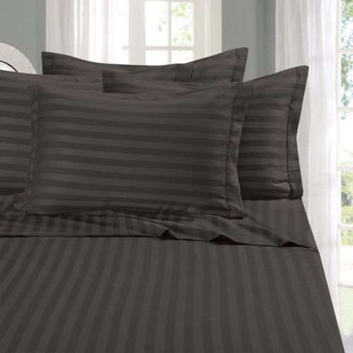  Elegant Comfort Best, Softest, Coziest Stripe Sheets Ever! 1500 Thread Count Egyptian Quality Luxury Silky-Soft Wrinkle & Fade Resistant 4-Piece Bed Sheet Set, Deep Pocket Up to 16