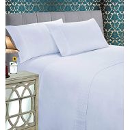 Elegant Comfort Luxury Best, Soft Coziest 3-Piece Bed Set 1500 Thread Count Egyptian Quality | |Quilted Design on Flat Sheet and Pillowcases| Wrinkle Free, 100% Hypoallergenic, Twi