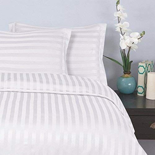  Elegant Comfort Wrinkle & Fade Resistant 1500 Thread Count - Damask Stripes Egyptian Quality Luxurious Silky Soft 4pc Sheet Set, Up to 16 Deep Pocket, Queen, Lilac