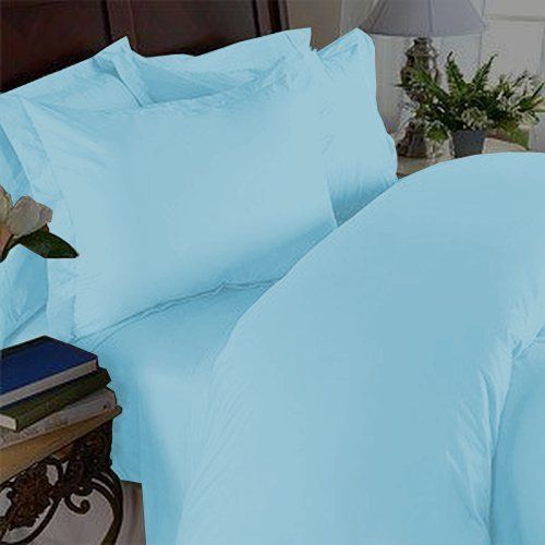  Elegant Comfort 1500 Thread Count Wrinkle & Fade Resistant Egyptian Quality Ultra Soft Luxurious 4-Piece Bed Sheet Set, King, Aqua