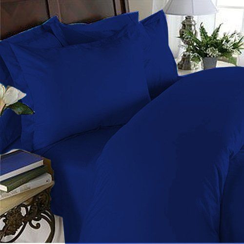  Elegant Comfort 4 Piece 1500 Thread Count Luxury Ultra Soft Egyptian Quality Coziest Sheet Set, California King, Royal Blue