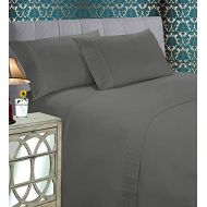 Elegant Comfort Luxury Best, Soft Coziest 4-Piece Bed Set 1500 Thread Count Egyptian Quality | |Quilted Design on Flat Sheet and Pillowcases| Wrinkle Free, 100% Hypoallergenic, Kin