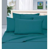 Elegant Comfort Luxurious Amazon 1500 Thread Count Hotel Quality Wrinkle,Fade and Stain Resistant 5-Piece Bed Sheet Set, Deep Pocket, Split King, Turquoise