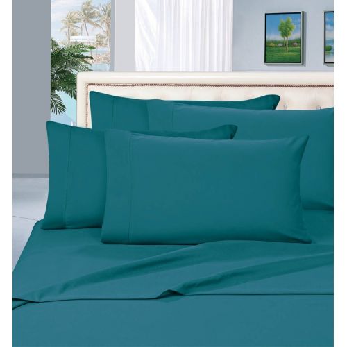  Elegant Comfort Luxurious Amazon 1500 Thread Count Hotel Quality Wrinkle,Fade and Stain Resistant 5-Piece Bed Sheet Set, Deep Pocket, Split King, Turquoise