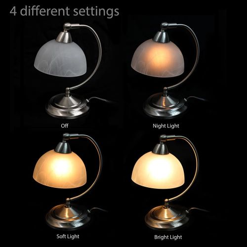  Simple Designs Elegant Designs Mini Modern Bankers Desk Lamp with Touch Dimmer Base
