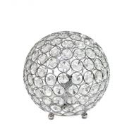 All The Rages Elegant Designs Crystal Ball Table Lamp, Chrome