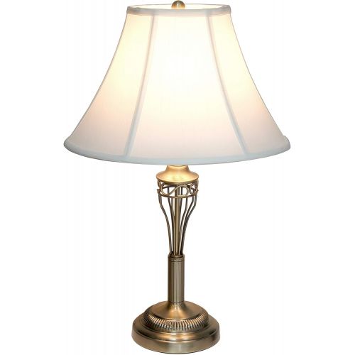  Elegant Designs LC1001-ABS Three Pack Lamp Set (2 Table Lamps, 1 Floor Lamp), 7 x 16 x 25, Antique Brass