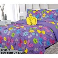 Elegant Home Multicolors Butterfly Butterflies Daisy Flowers Design 8 Piece Comforter Bedding Set for Girls/Kids Bed in a Bag with Sheet Set & Decorative Toy Pillow # Butterfly Lil
