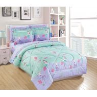 Elegant Homes Elegant Home Multicolor Mermaid Sea Life Design 7 Piece Comforter Bedding Set for Girls/Kids Bed in a Bag with Sheet Set # Mermaid (Full)