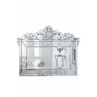 Elegant Lighting Venetian Clear Mirror with Silver Finish, 59 by 1 by 45