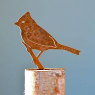ElegantGardenDesign Tufted Titmouse | Wild Bird Art | Bird Lovers Gift | Bird Gifts For Mom | Fence Decor | Metal Yard Art | Gardener Gift | Metal Bird Art B712