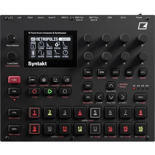  Elektron Syntakt 12-Voice Digital Drum Machine and Synthesizer