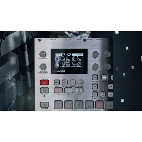  Elektron Syntakt 12-Voice Digital Drum Machine and Synthesizer 25th Anniversary Edition (Silver)