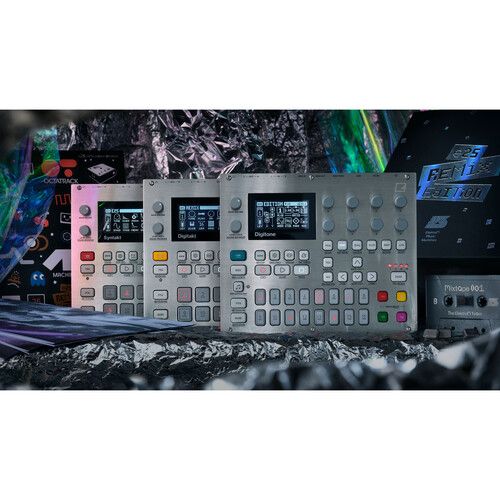  Elektron Syntakt 12-Voice Digital Drum Machine and Synthesizer 25th Anniversary Edition (Silver)