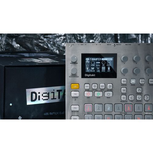  Elektron Digitakt Eight-Voice Digital Drum Machine and Sampler 25th Anniversary Edition (Silver)